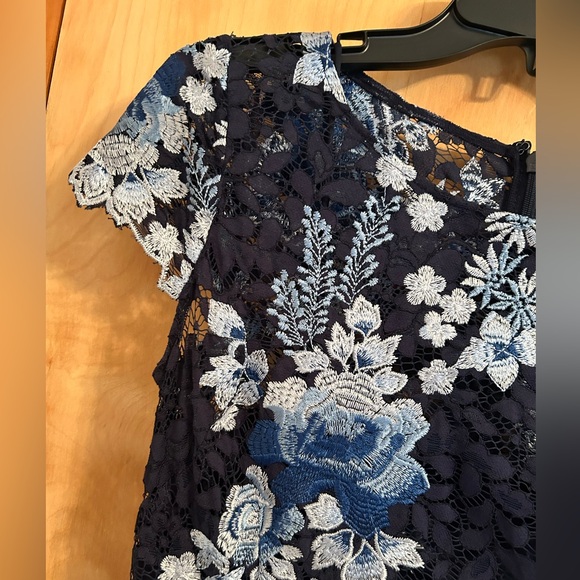 Adrianna Papell Embroidered Column Gown - Picture 5 of 7